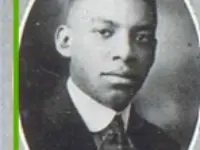 Edwin Sheens senior photo in the 1919 Decatur High School yearbook the Decanois