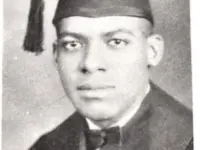Edwin Sheens 1925 graduation photo from the 1926 Millidek He majored in English and minored in French