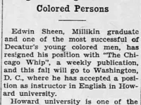 A typical newspaper article in the United States before 1980 differentiating between white and Black citizens and their achievements
