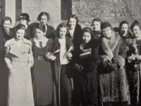 Marian Vanderburg center front Conant Society 1934