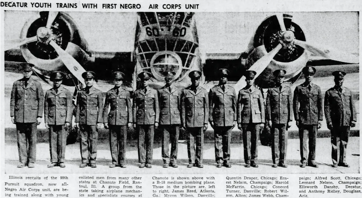Decatur youth trains with first negro corps unit